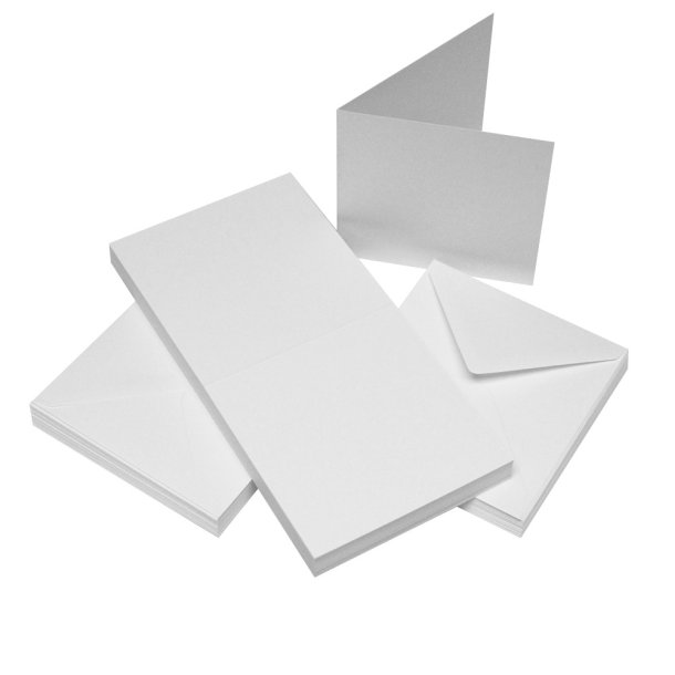 10 x 10 cm Hvide Kort og Kuverter